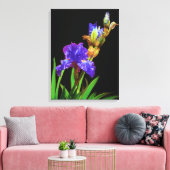 Iris auf schwarz leinwanddruck (Insitu (Wohnzimmer))