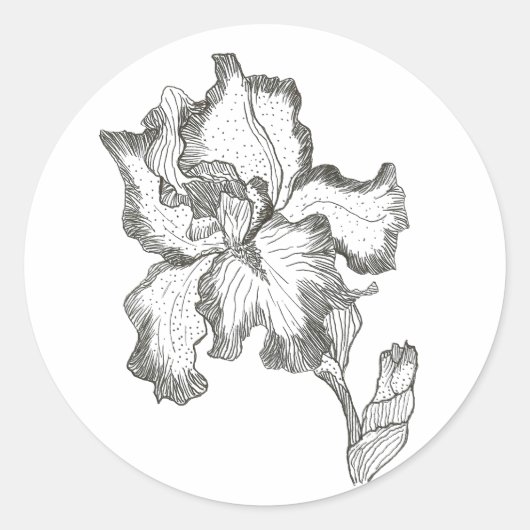 Iris-Aufkleber Runder Aufkleber (Vorderseite)
