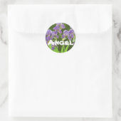 Iris-Aufklebername:, Angel Runder Aufkleber (Tasche)