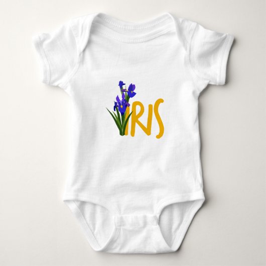 Iris Baby Strampler (Vorderseite)