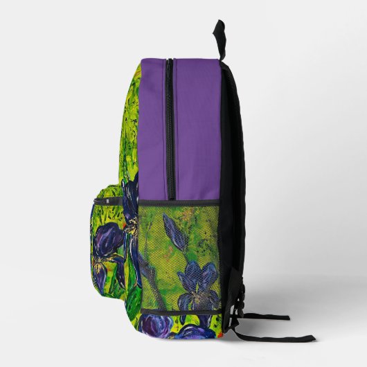 Iris Backpack lila Trimm Bedruckter Rucksack (Rechts)