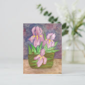 Iris Basket Postcard Postkarte (Stehend Vorderseite)
