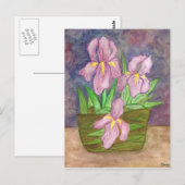 Iris Basket Postcard Postkarte (Vorne/Hinten)