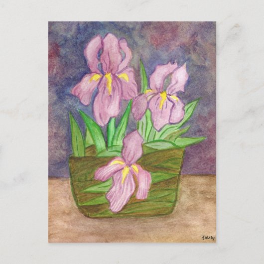 Iris Basket Postcard Postkarte (Vorderseite)