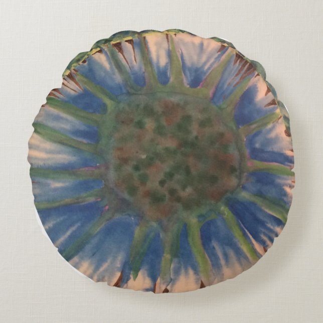 IRIS-Baumwolle Rundkissen | m3galleryStudio Rundes Kissen (Vorderseite)