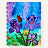 Iris bei Sunrise 8,5 x 11 Notizblock (Vorderseite)
