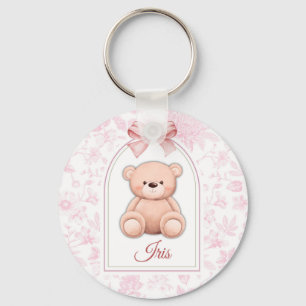 Iris Benutzerdefiniertes rosa Teddy-Bär-Kinderzi Schlüsselanhänger