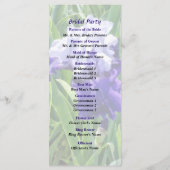 Iris Best Bet Wedding Programm (Rückseite)