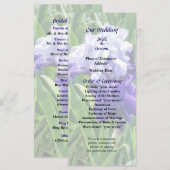 Iris Best Bet Wedding Programm (Vorne/Hinten)