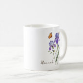Iris Birth Month Flower Kaffeetasse (VorderseiteRechts)