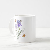 Iris Birth Month Flower Kaffeetasse (Vorderseite Links)