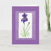 Iris Birthday Card (Großes Print) Karte (Vorderseite)