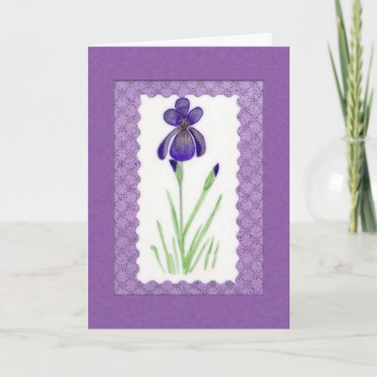 Iris Birthday Card (Großes Print) Karte (Vorderseite)