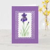 Iris Birthday Card (Großes Print) Karte (Gelbe Blume)