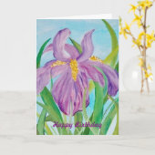 Iris Birthday Card Karte (Gelbe Blume)