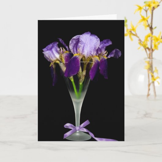 Iris Birthday Drink Karte (Gelbe Blume)
