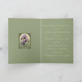 Iris Birthday Flowers February Art Nouveau Style Karte (Innenseite)