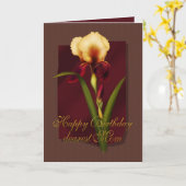 Iris Birthday Karte (Gelbe Blume)