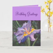 Iris Birthday Karte (Gelbe Blume)