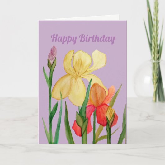Iris Birthday Karte (Vorderseite)