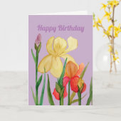 Iris Birthday Karte (Gelbe Blume)