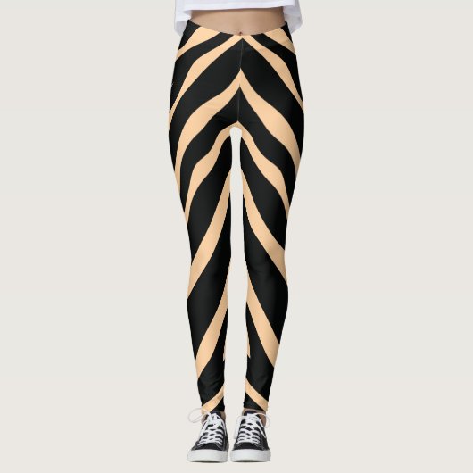 Iris Black Linear Towy Leggings (Vorderseite)