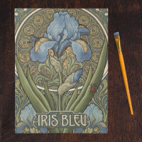 Iris Bleu Französischer Stil Art Nouveau Blaue Sch