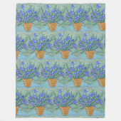 Iris Blossoms Fleecedecke (Vorderseite)
