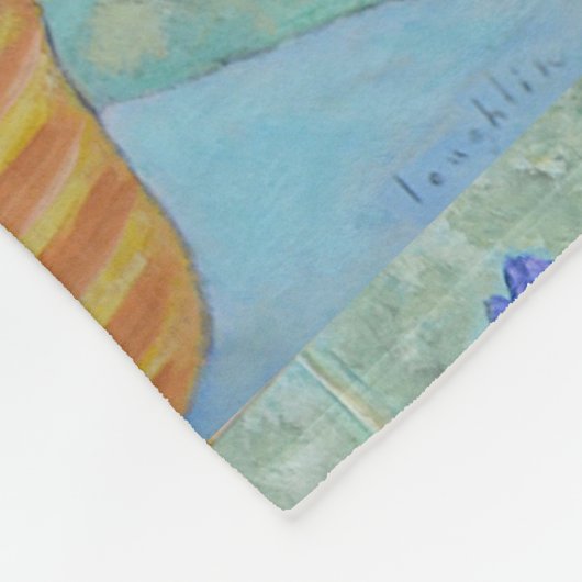 Iris Blossoms Fleecedecke (Ecke)