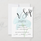 Iris Blue Floral Watercolor Handgemalt RSVP Karte (Vorderseite)