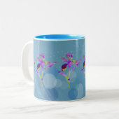 Iris (Blue Fractual) ~ Tasse des Blumenkaffees (Vorderseite Links)