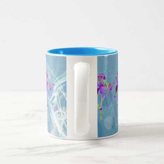 Iris (Blue Fractual) ~ Tasse des Blumenkaffees (Henkel)