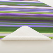 Iris blüht Lila und grüner Streifen Sherpadecke (3/4)