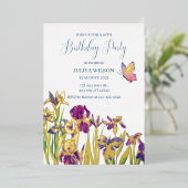 Iris Blume 16. Geburtstagsparty Folieneinladung (Stehend vorne)