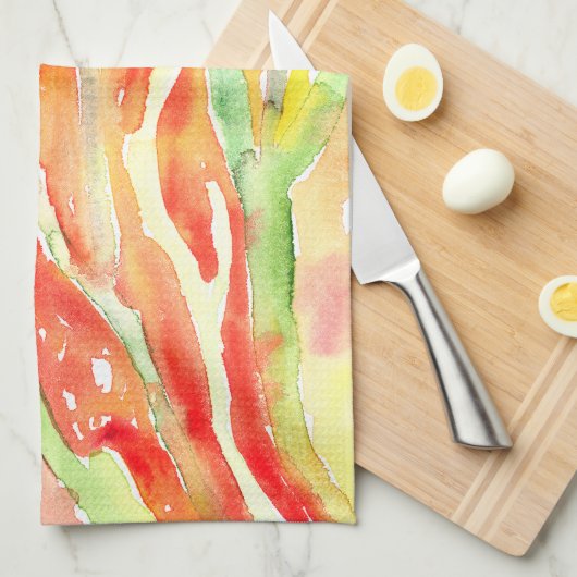 Iris Blume Aquarellmalerei Geschirrtuch (Viertel Falte)