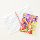 Iris Blume Aquarellmalerei Notizblock (Innenseite)