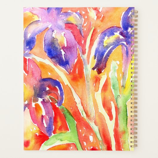 Iris Blume Aquarellmalerei Planer (Rückseite)