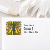 Iris Blume Art Nouveau Glass Blue Gold (Insitu)