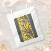 Iris Blume Art Nouveau Glass Blue Gold Geschenktütchen (Ausgeschnitten)