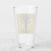 Iris Blume Art Nouveau Glass Blue Gold Glas (Rückseite)