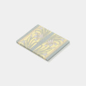 Iris Blume Art Nouveau Glass Blue Gold Post-it Klebezettel (angewinkelt)