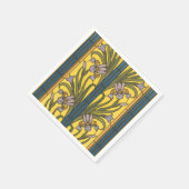 Iris Blume Art Nouveau Glass Blue Gold Serviette (Ecke)
