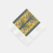 Iris Blume Art Nouveau Glass Blue Gold Serviette (Ecke)