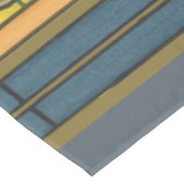 Iris Blume Art Nouveau Glass Blue Gold Tischdecke (Schrägansicht)