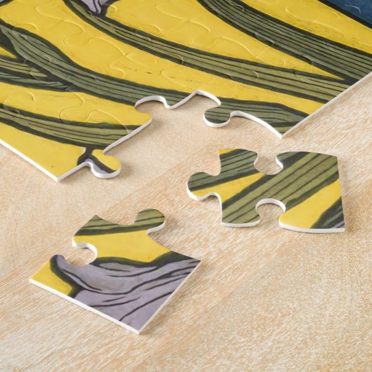 Iris Blume Art Nouveau Glass Pattern Puzzle (Seite)