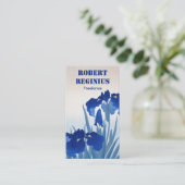 Iris Blume Art Vintag tr6466 Visitenkarte (Stehend Vorderseite)