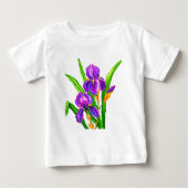 Iris Blume Baby T - Shirt Irises (Vorderseite)