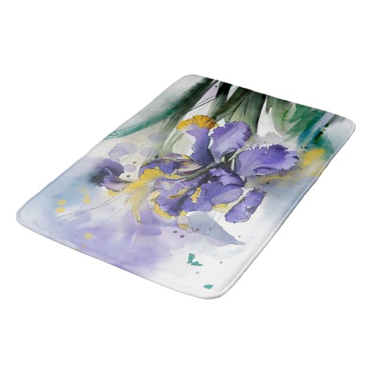 Iris-Blume Badematte (Schrägansicht)