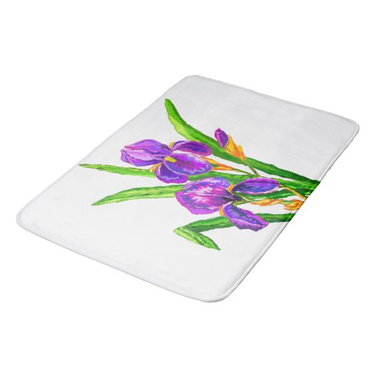 Iris Blume Bath Mat Badematte (Schrägansicht)