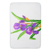 Iris Blume Bath Mat Badematte (Vorderseite Vertikal)